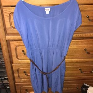 Carolina Blue Tunic with Pockets & Belt